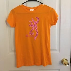 Browning orange and pink tee shirt small